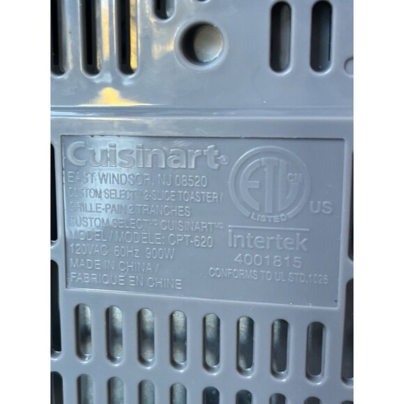 Cuisinart CPT-620 2-Slice Custom Select Toaster Stainless Steel Tested - Picture 7 of 7